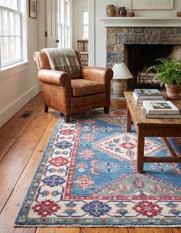 3' 3 x 5' 2 Hand Knotted Kazak Rug