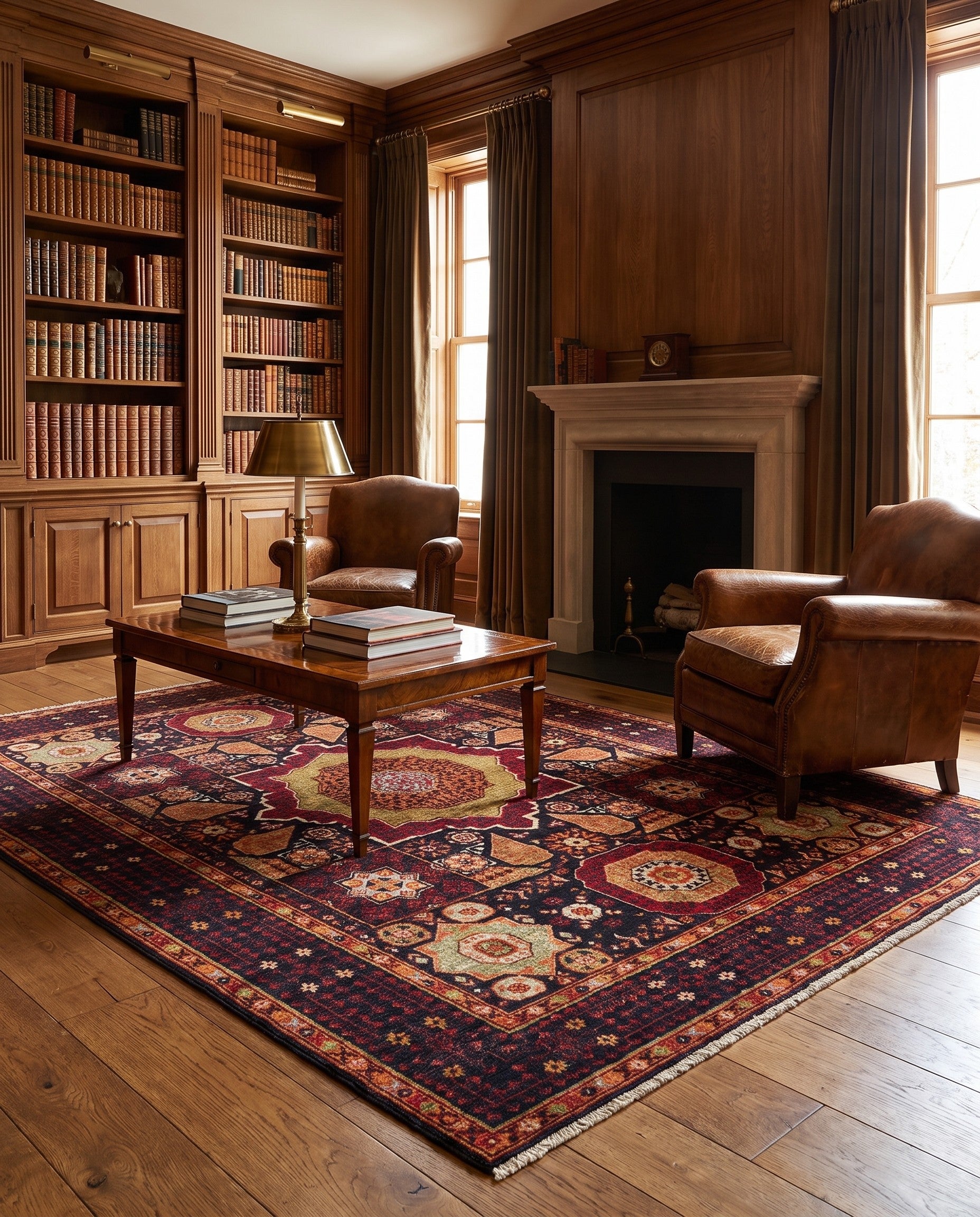 5' 1 x 6' 9 Hand Knotted Mamluk Ziegler Rug