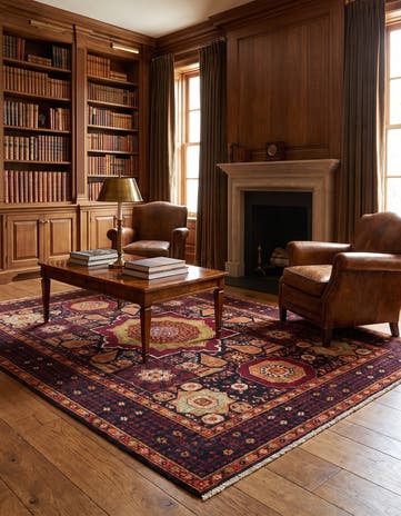 5' 1 x 6' 9 Hand Knotted Mamluk Ziegler Rug
