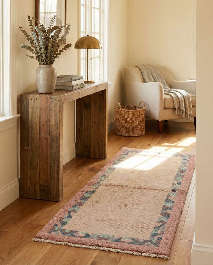 2' 4 x 4' 6 Hand Knotted Nepal Wool Runner Rug