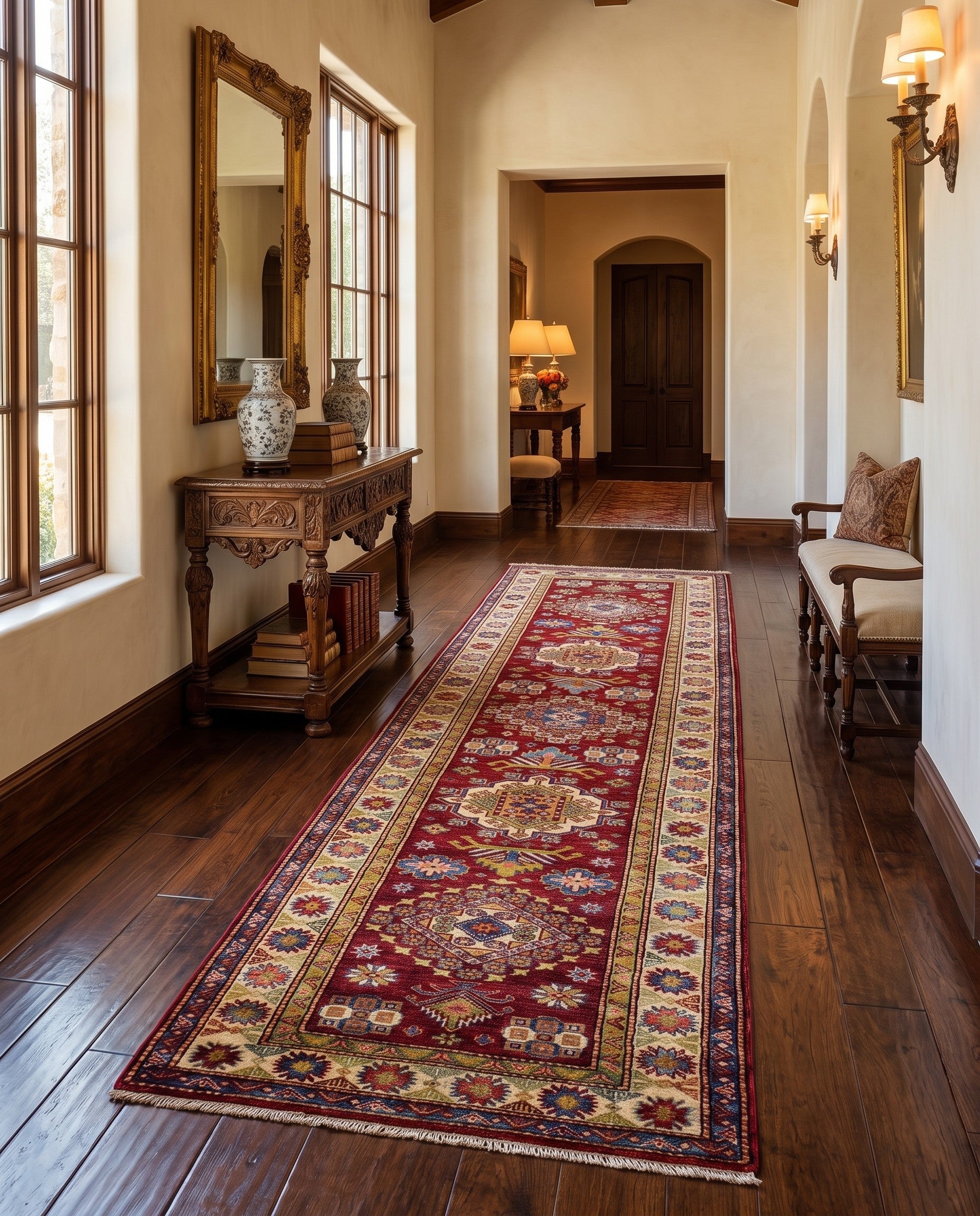 2' 9 x 9' 11 Hand Knotted Kazak Runner Rug