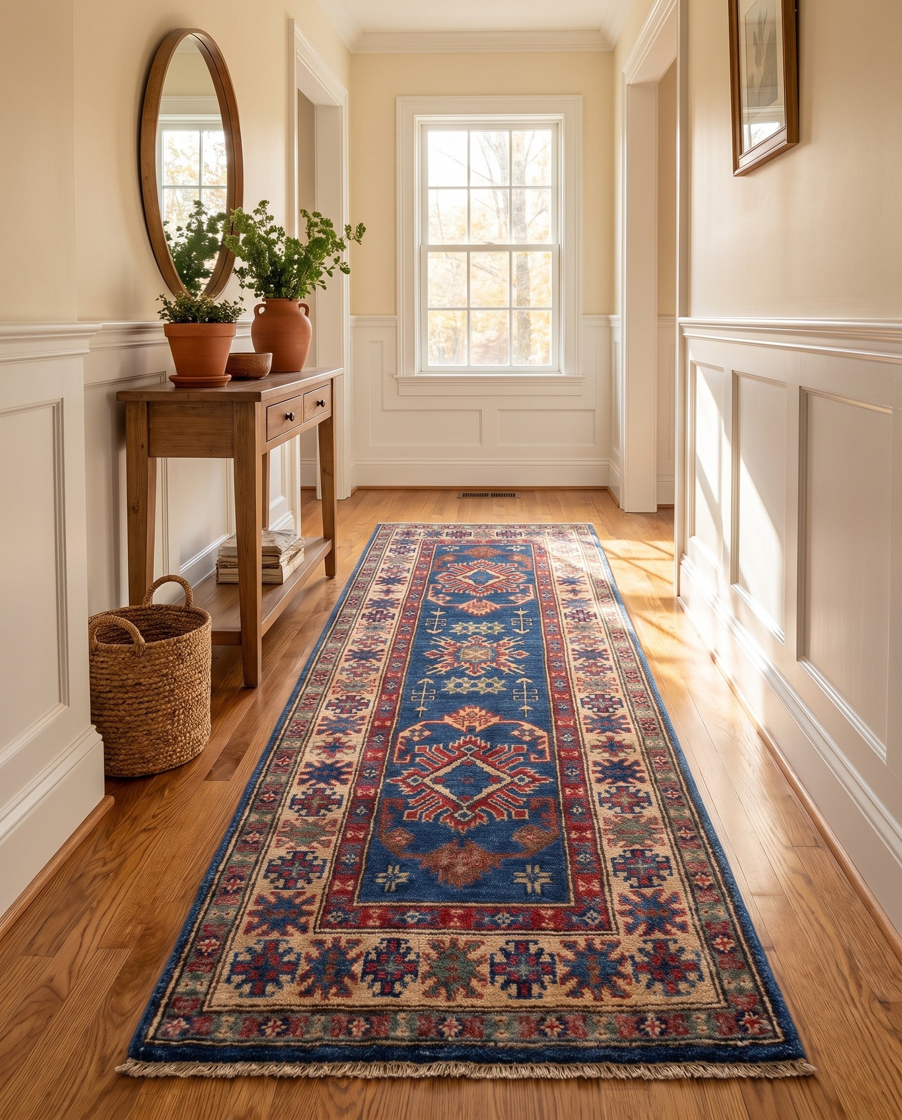 2' x 6' 1 Hand Knotted Kazak Runner Rug