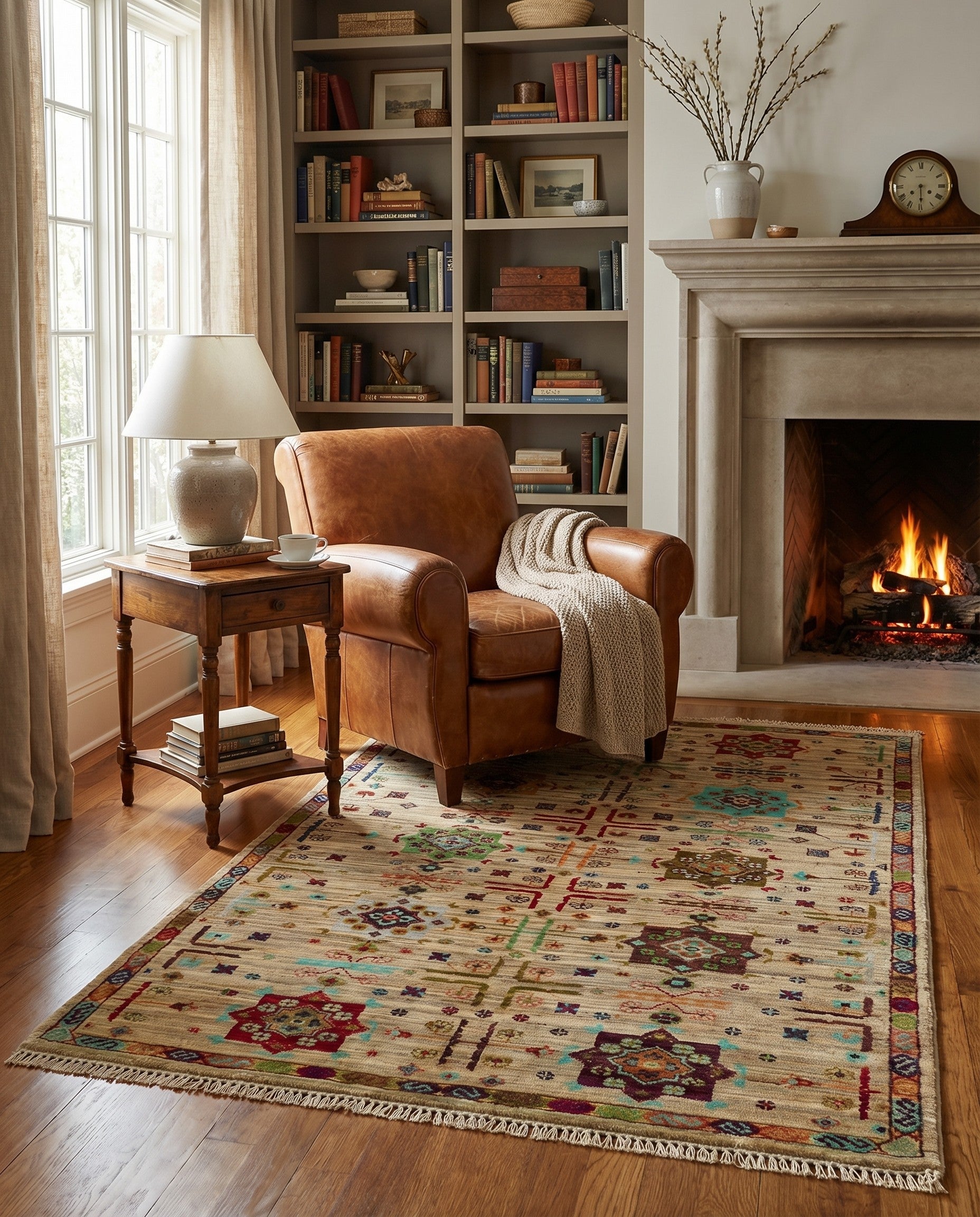 3' 5 x 4' 10 Hand Knotted Ariana Ziegler Rug