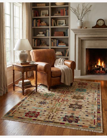 3' 5 x 4' 10 Hand Knotted Ariana Ziegler Rug
