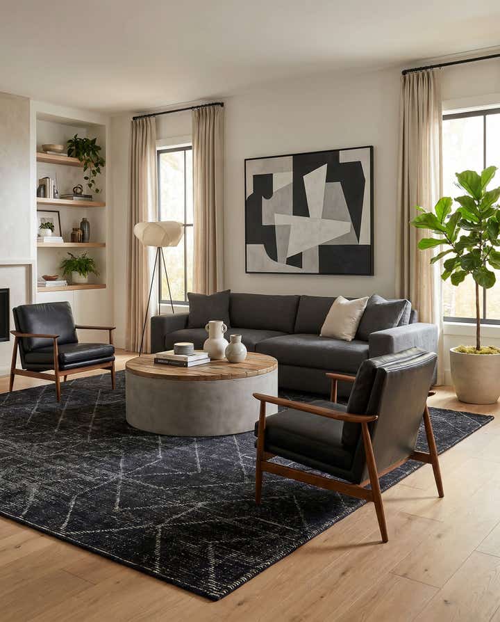 7' 10 x 10' WoolCraft Geometric Rug