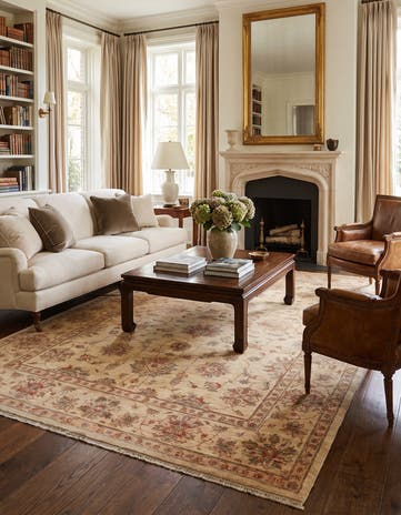 5' 7 x 8' 6 Hand Knotted Ziegler Rug