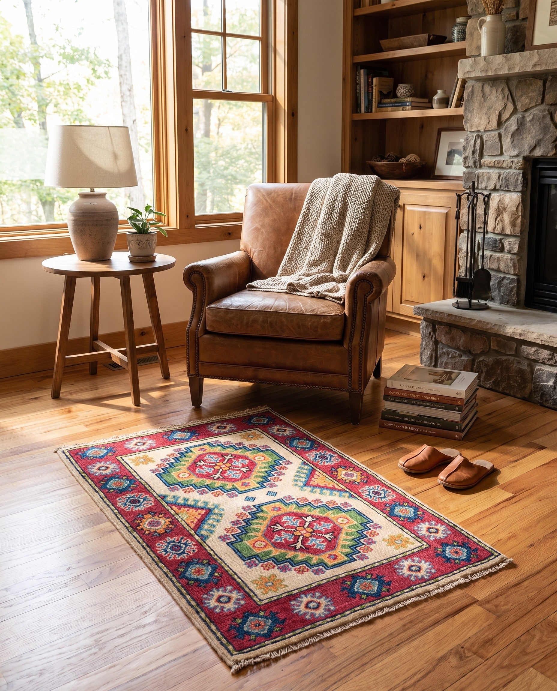 1' 11 x 3' 1 Hand Knotted Kazak Rug