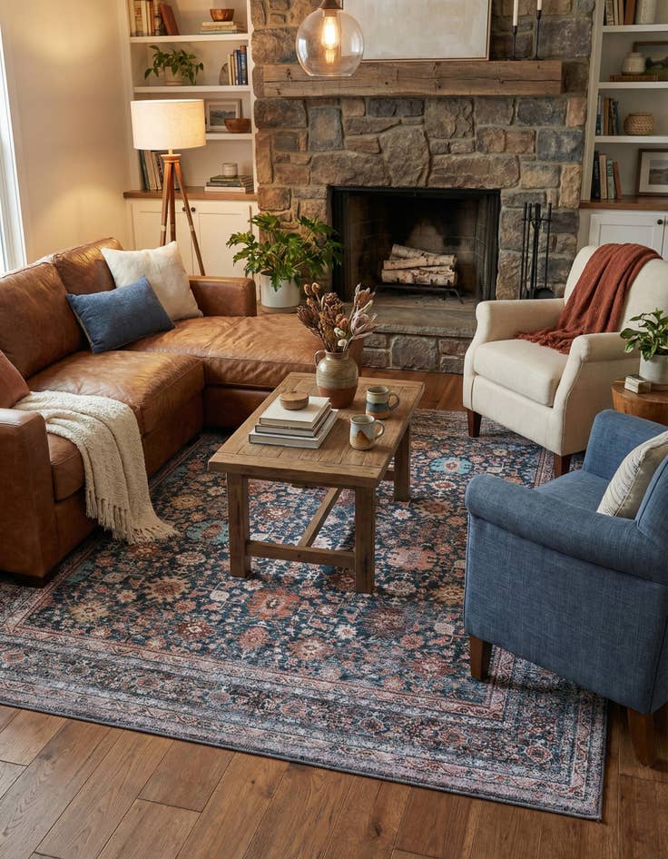 Detail image of 7' 10 x 7' 10 Yara Square Rug