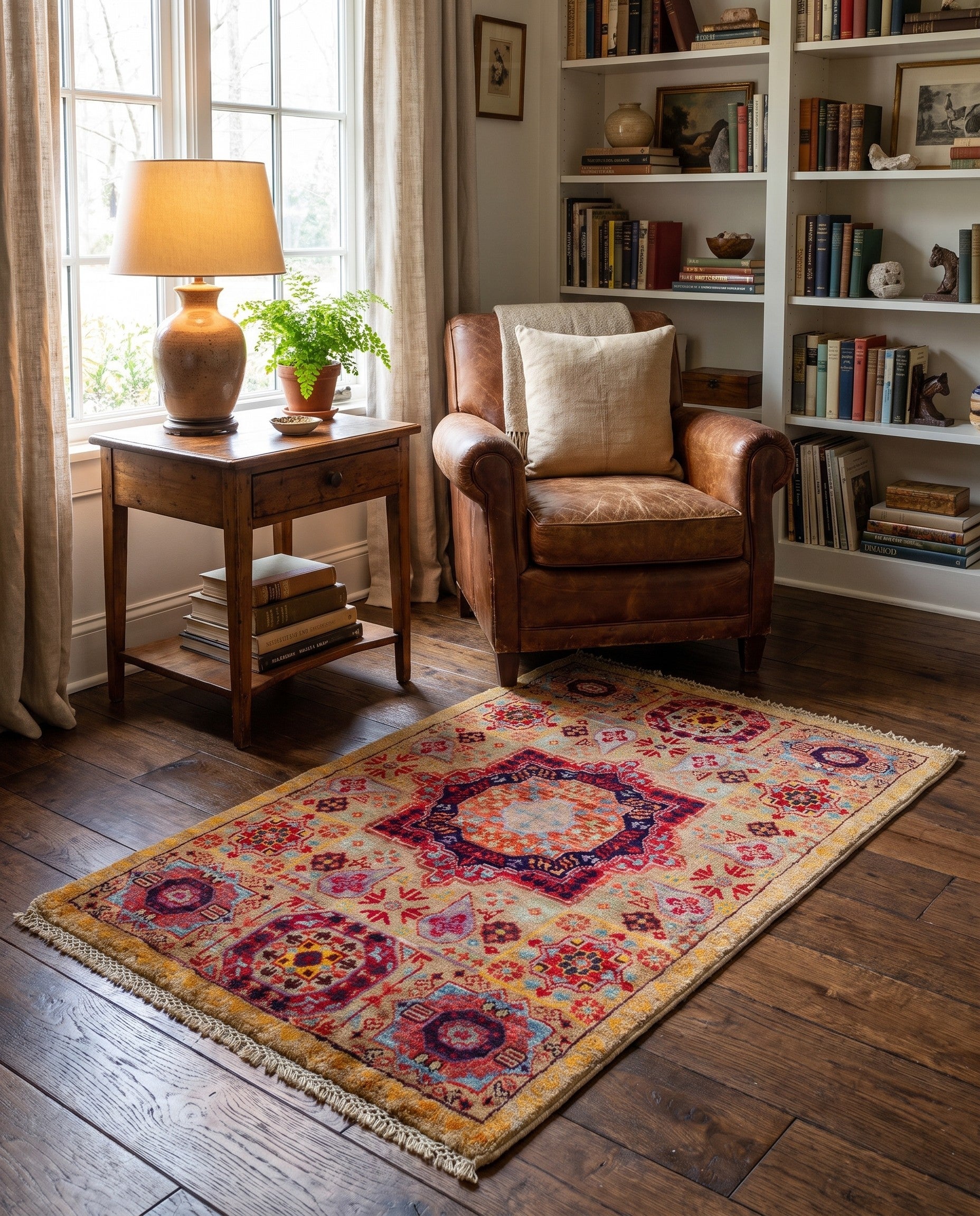 2' x 3' 2 Hand Knotted Mamluk Ziegler Rug