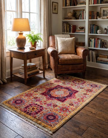 2' x 3' 2 Hand Knotted Mamluk Ziegler Rug