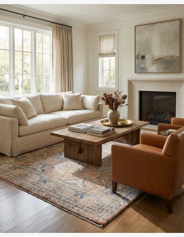 5' 2 x 6' 11 Hand Knotted Oushak Wool Rug