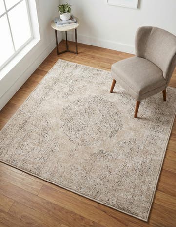 Ivory Oregon Square Rug
