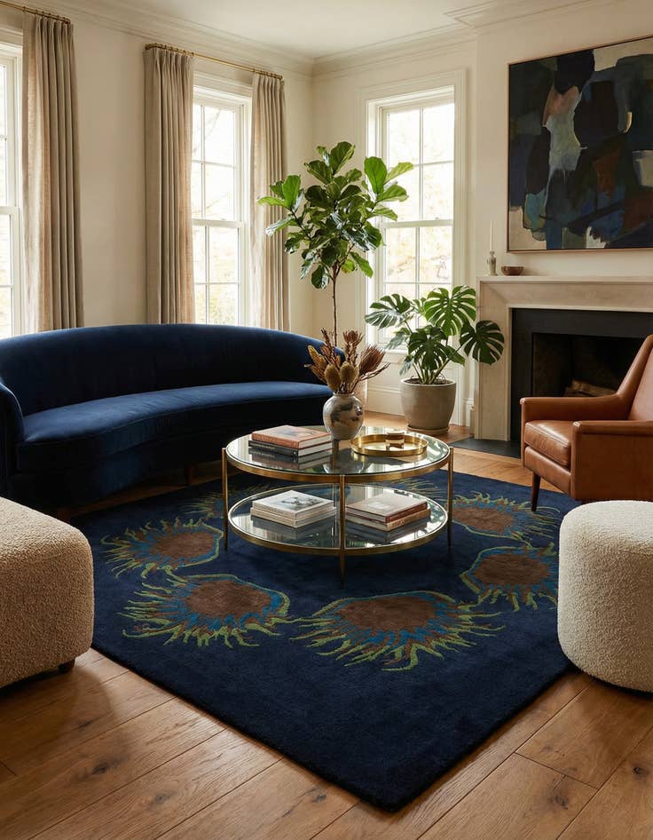 Detail image of 7' 5 x 7' 6 Luna Wool Square Rug