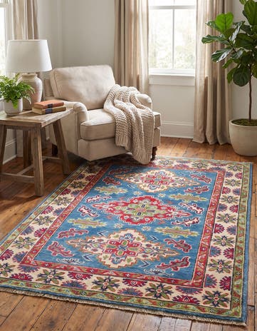 3' 5 x 4' 10 Hand Knotted Kazak Rug