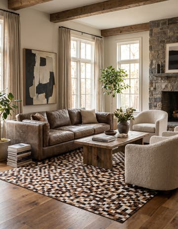 5' 4 x 7' 9 Cowhide Stocks Rug