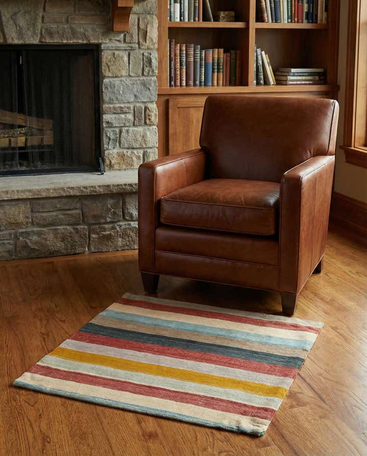 3' 3 x 3' 3 Hand Knotted Persian Wool Square Rug