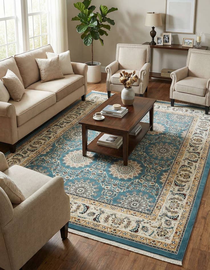 Detail image of 7' 10 x 10' Nain Design Rug