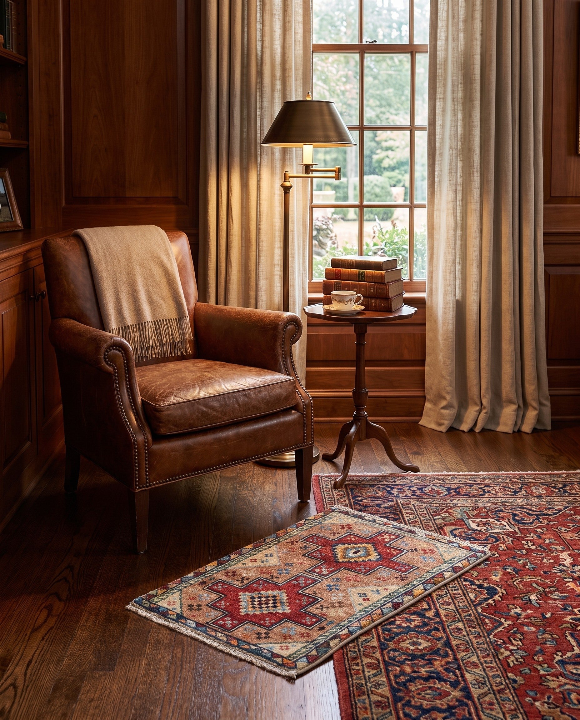 1' 4 x 2' Hand Knotted Ziegler Rug