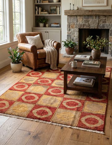 3' 9 x 5' 8 Hand Knotted Kashkuli Gabbeh Wool Rug