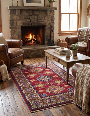 2' 7 x 4' 2 Hand Knotted Kazak Rug