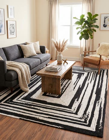 8' x 10' Handmade Braided Chindi Rug