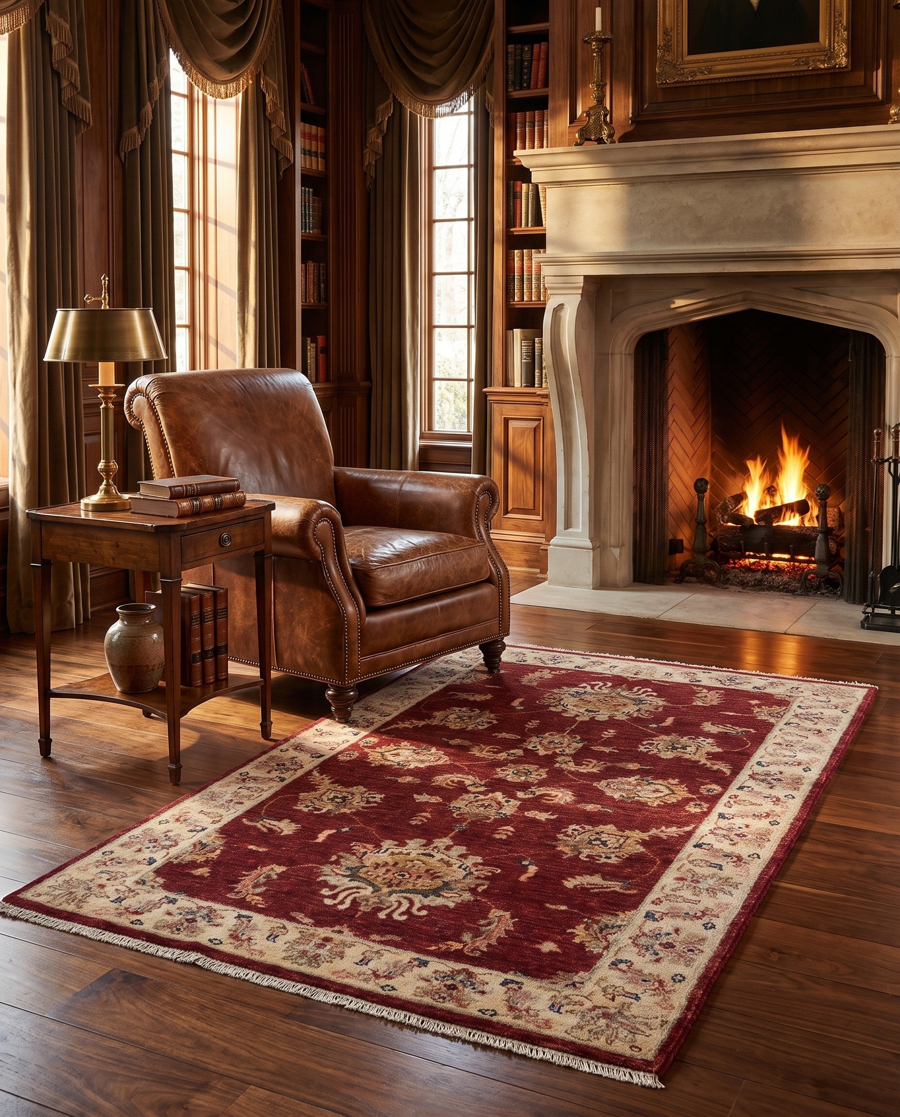 3' 1 x 4' 9 Hand Knotted Ziegler Rug