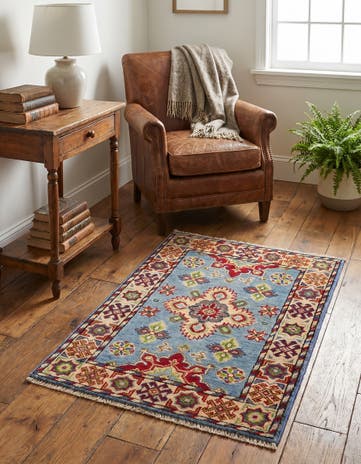 2' x 3' Hand Knotted Kazak Rug