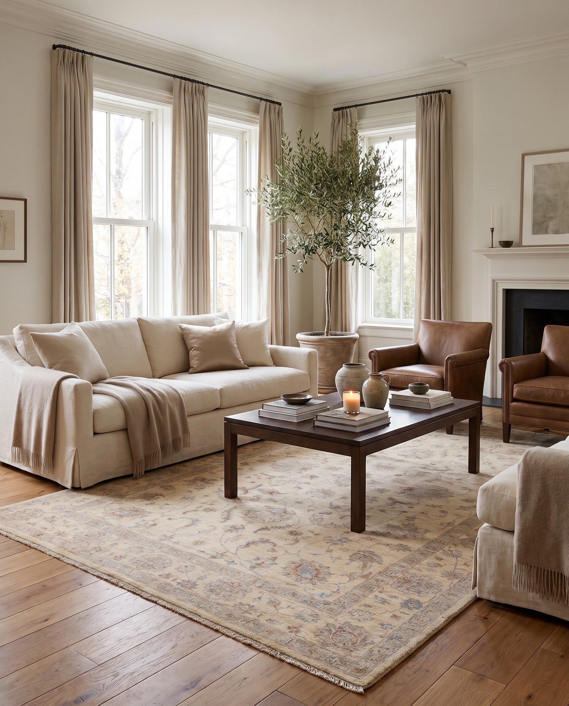 6' 3 x 9' 4 Hand Knotted Ziegler Rug