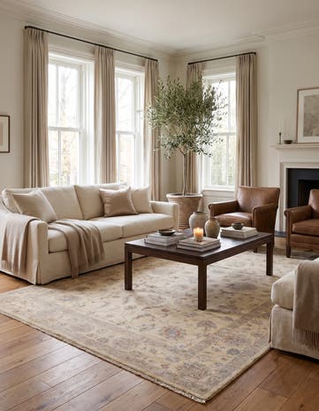 6' 3 x 9' 4 Hand Knotted Ziegler Rug