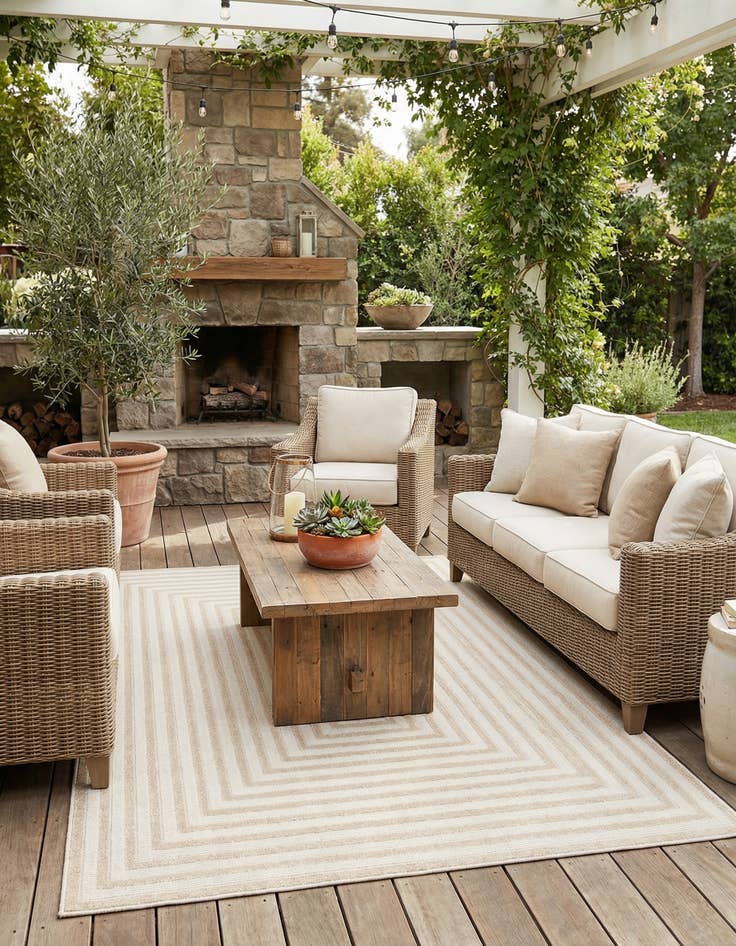 Detail image of 5' x 8'  Washable Sabrina Soto Prescott Indoor / Outdoor Rug