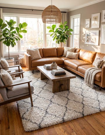 Ivory Moroccan Shag Rug