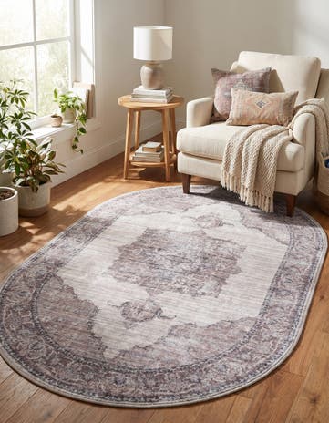 3' 3 x 5' 3 Washable Mangata Oval Rug