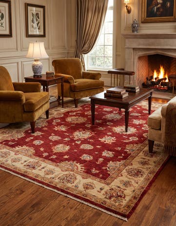 5' 8 x 7' 7 Hand Knotted Ziegler Rug