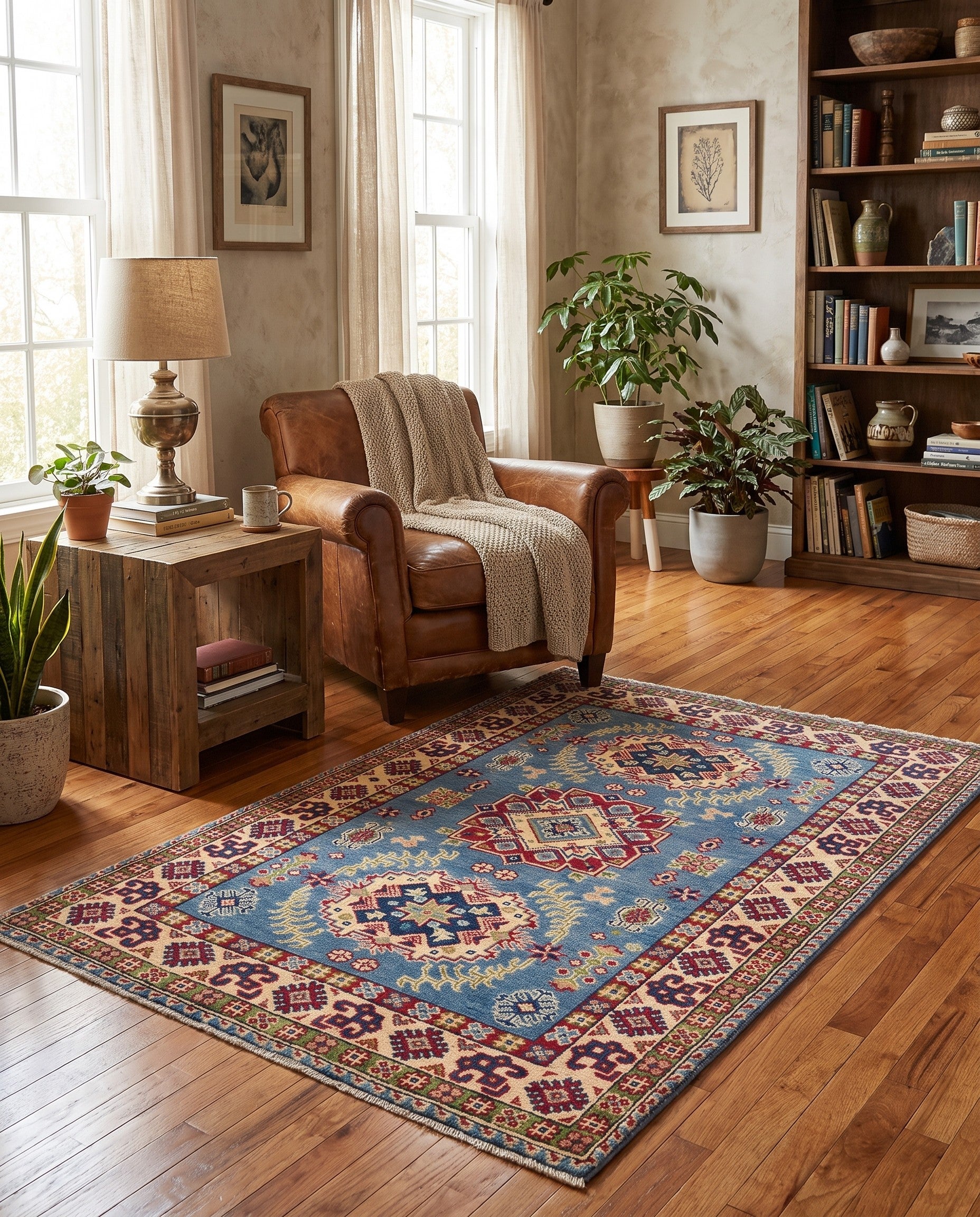 3' 3 x 5' Hand Knotted Kazak Rug