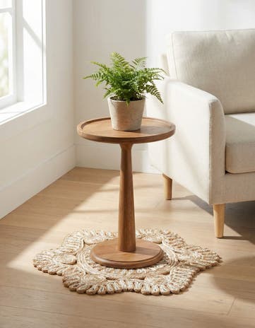 2' x 2' Handmade Braided Jute Round Rug