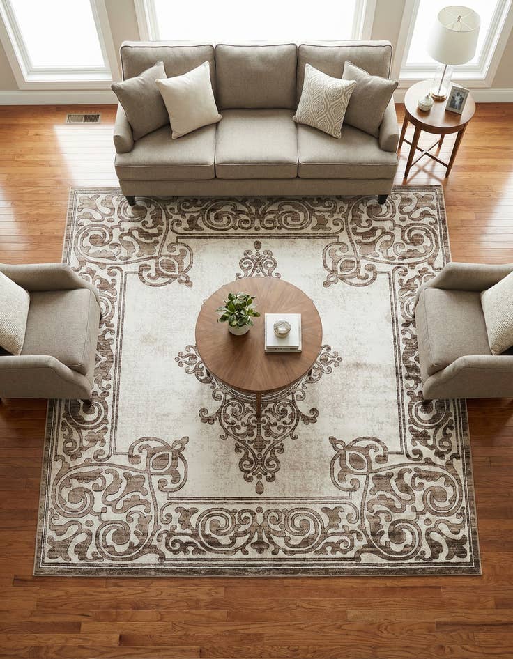 Detail image of 7' 10 x 7' 10 Hermitage Square Rug