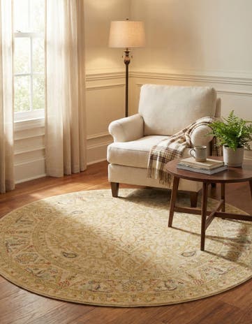 Cream Chelsea Round Rug