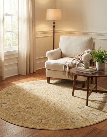 Cream Chelsea Round Rug