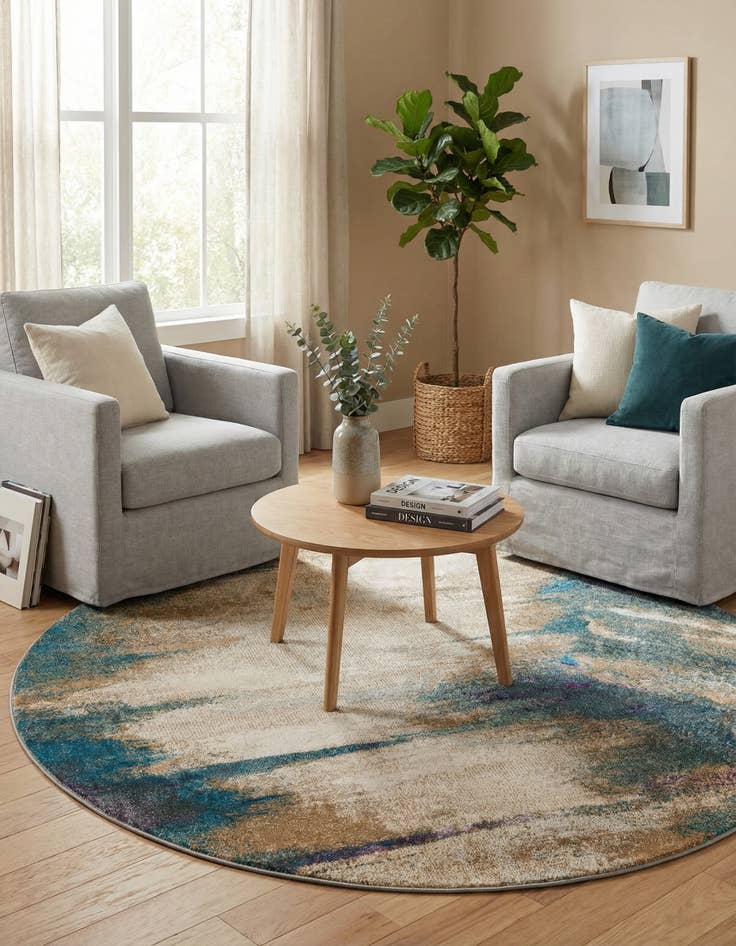 Detail image of 5' 3 x 5' 3 Delilah Round Rug