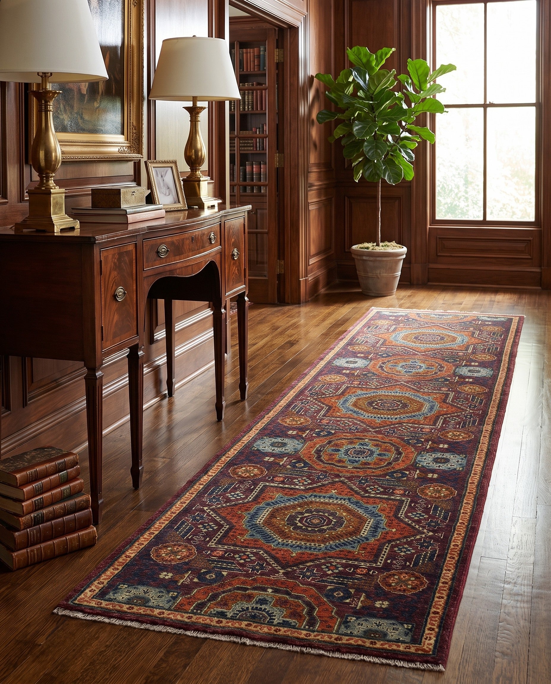 2' 8 x 9' 10 Hand Knotted Mamluk Ziegler Runner Rug