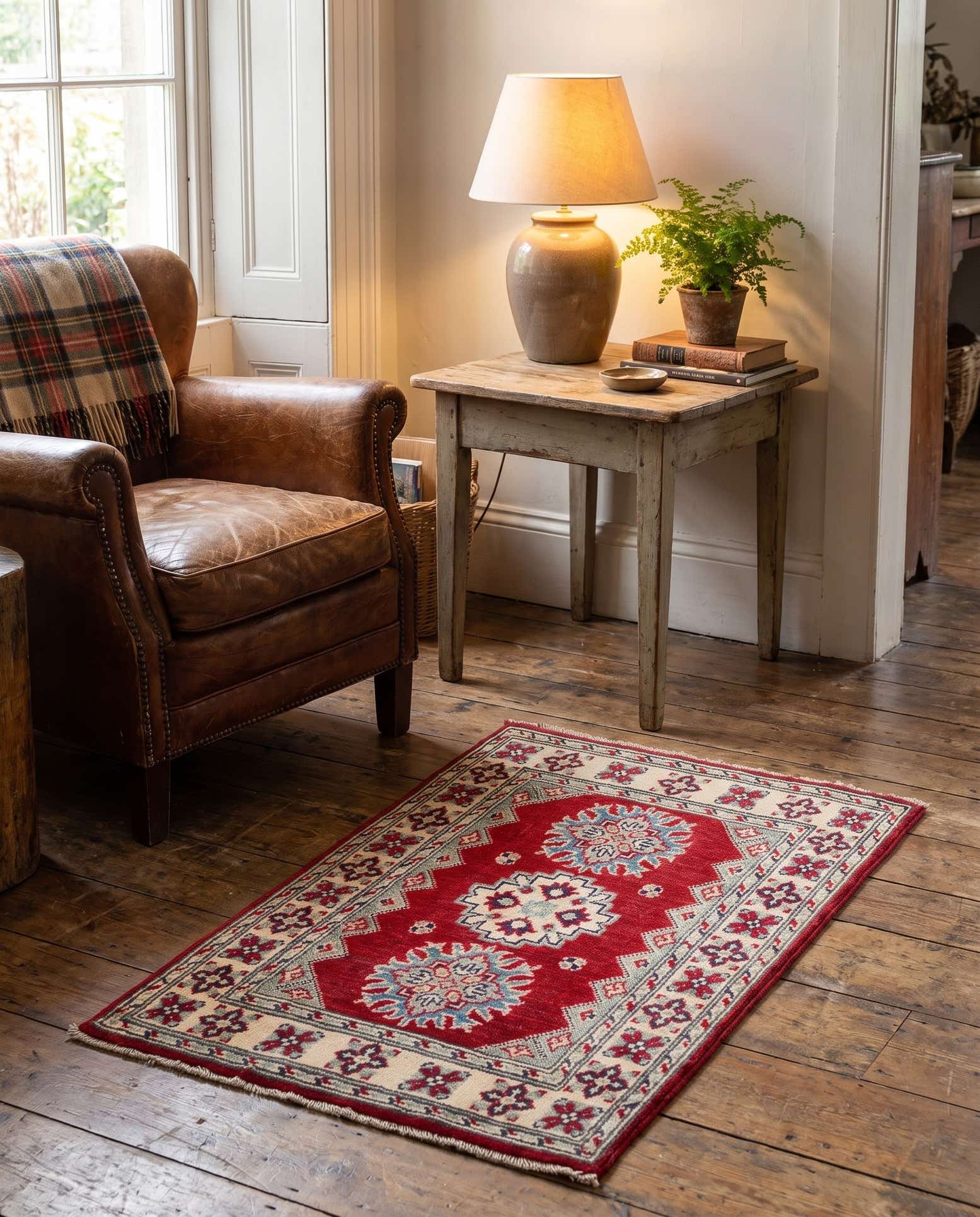 2' x 3' 1 Hand Knotted Kazak Rug