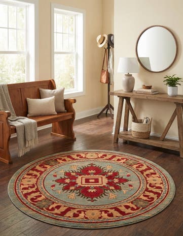 Light Blue Sara Round Rug