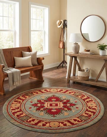 Light Blue Sara Round Rug