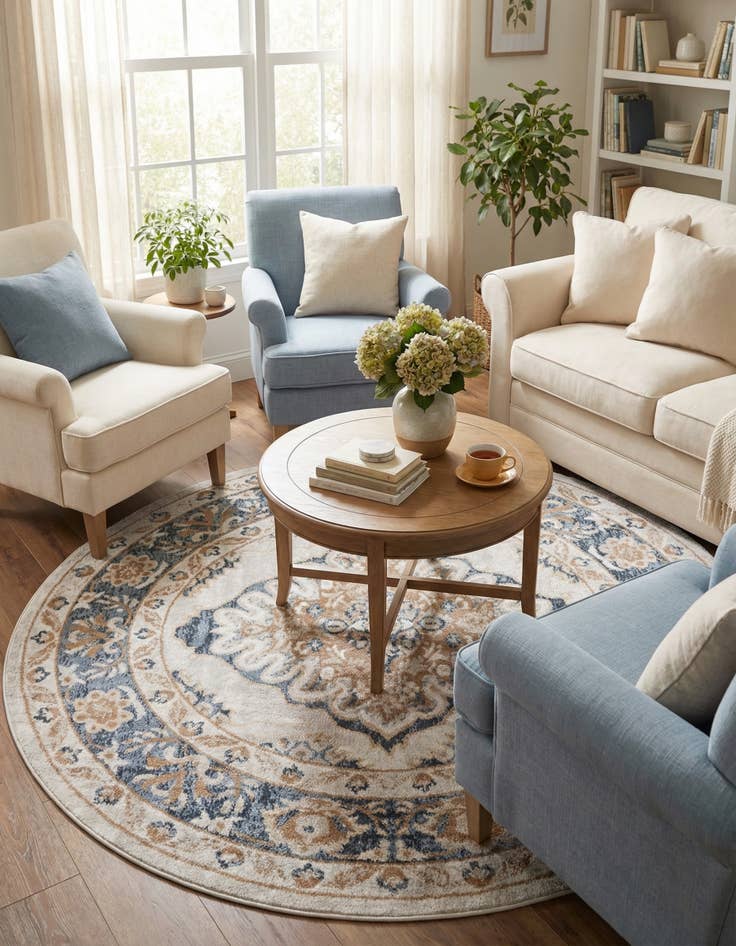 Detail image of 7' x 7' Oxford Round Rug