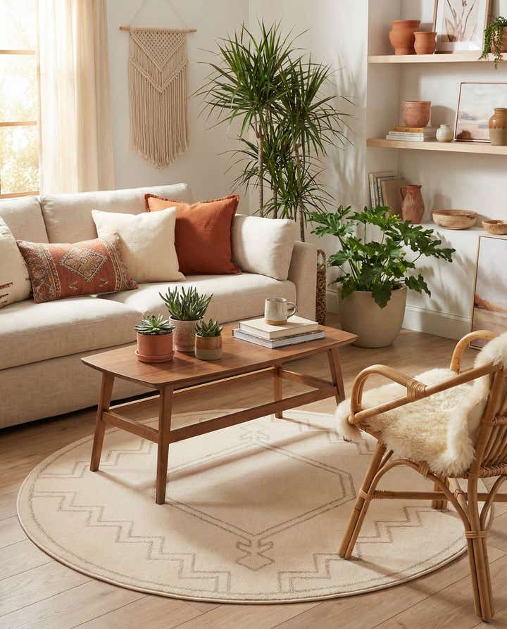 5' x 5' Contour Round Rug