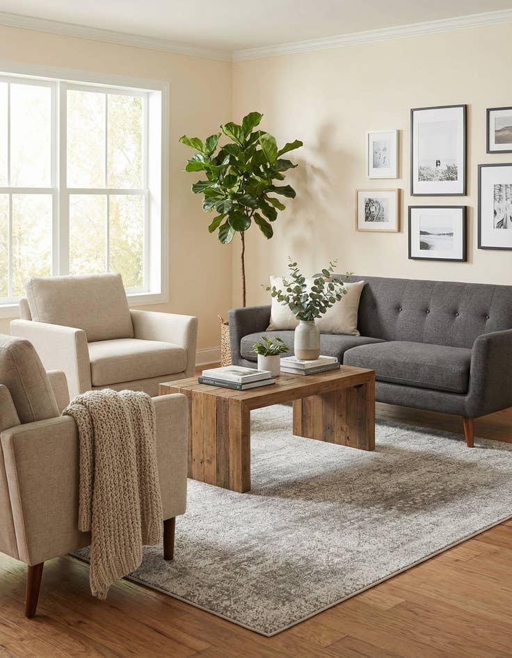 Detail image of 6' 1 x 6' 1 Finsbury Square Rug