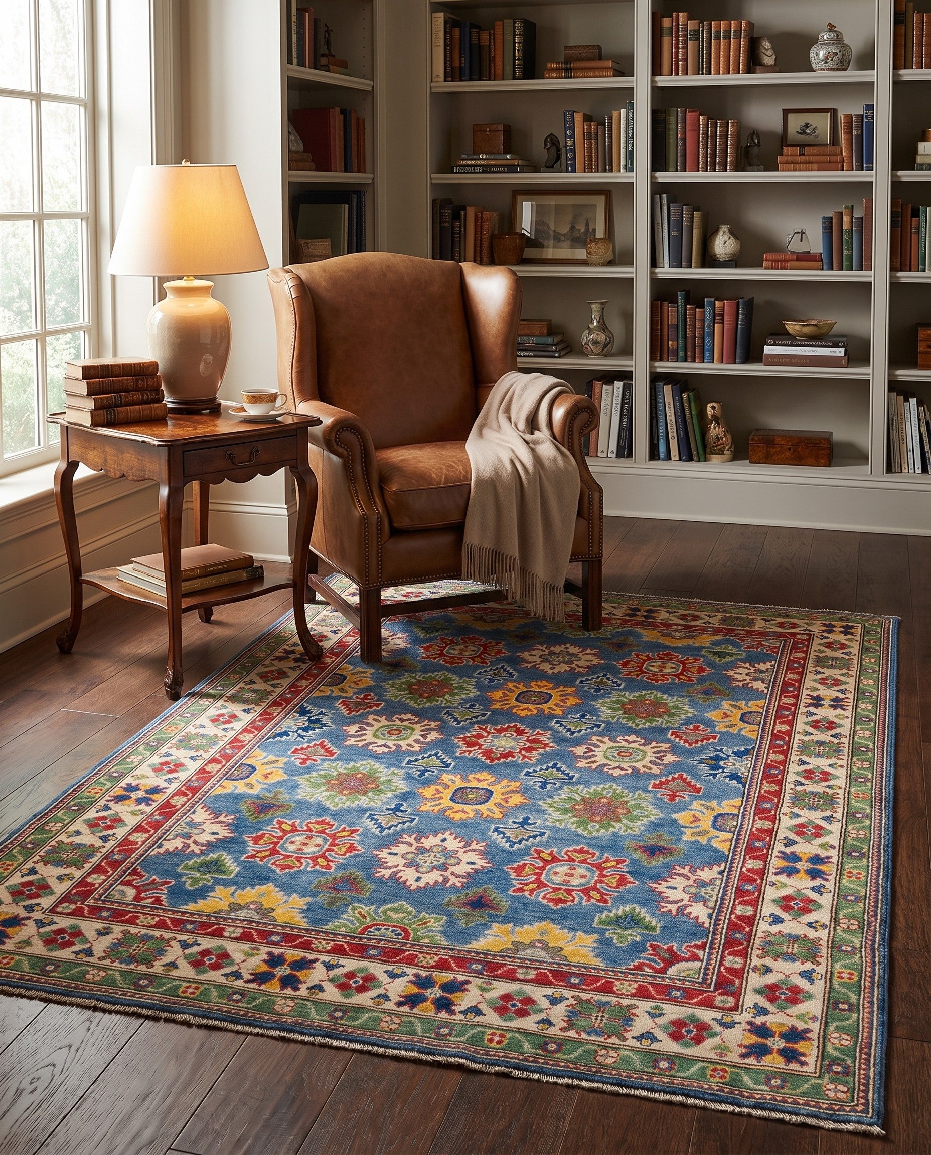 5' 2 x 6' 11 Hand Knotted Kazak Rug