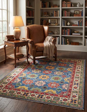 5' 2 x 6' 11 Hand Knotted Kazak Rug