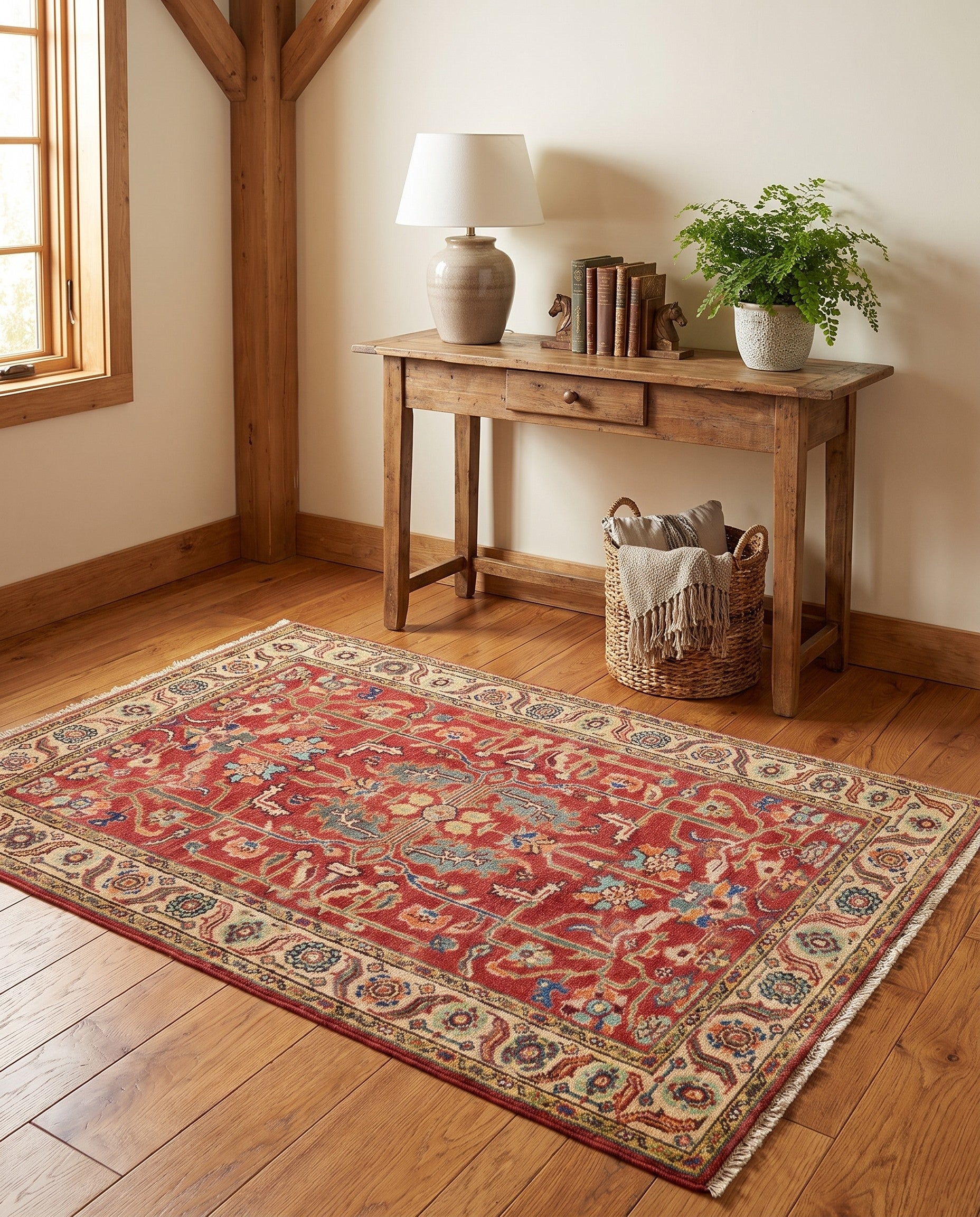 3' x 4' 11 Hand Knotted Kazak Rug