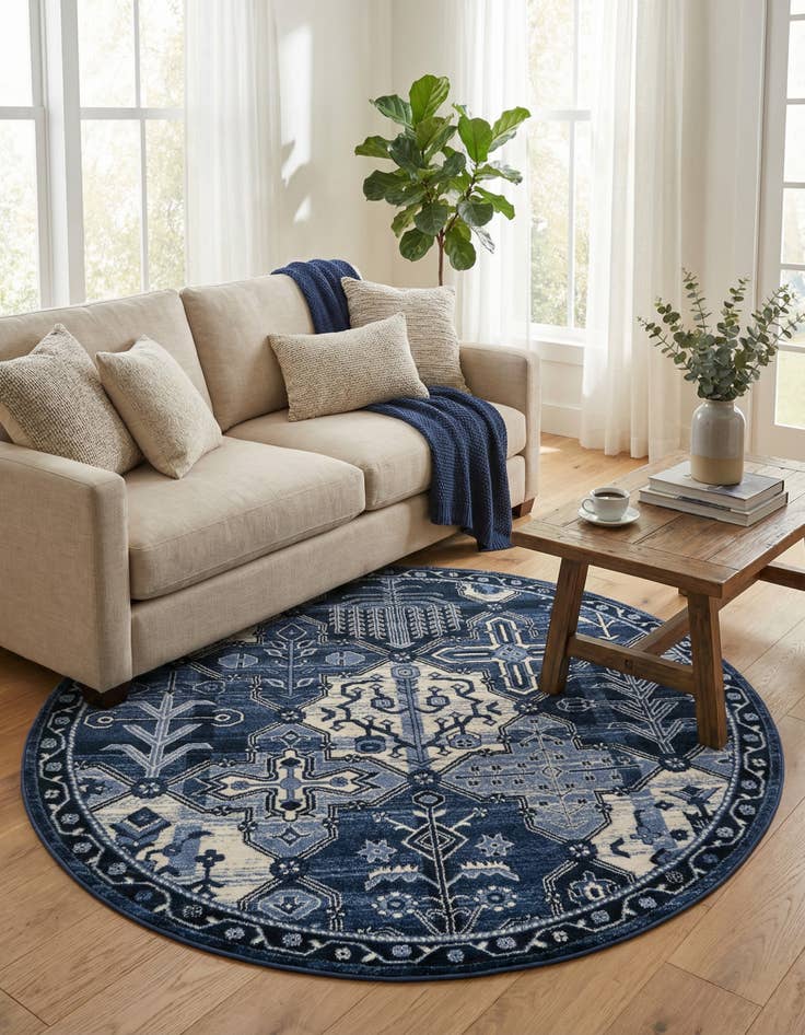 Detail image of 6' x 6' Miranda Round Rug